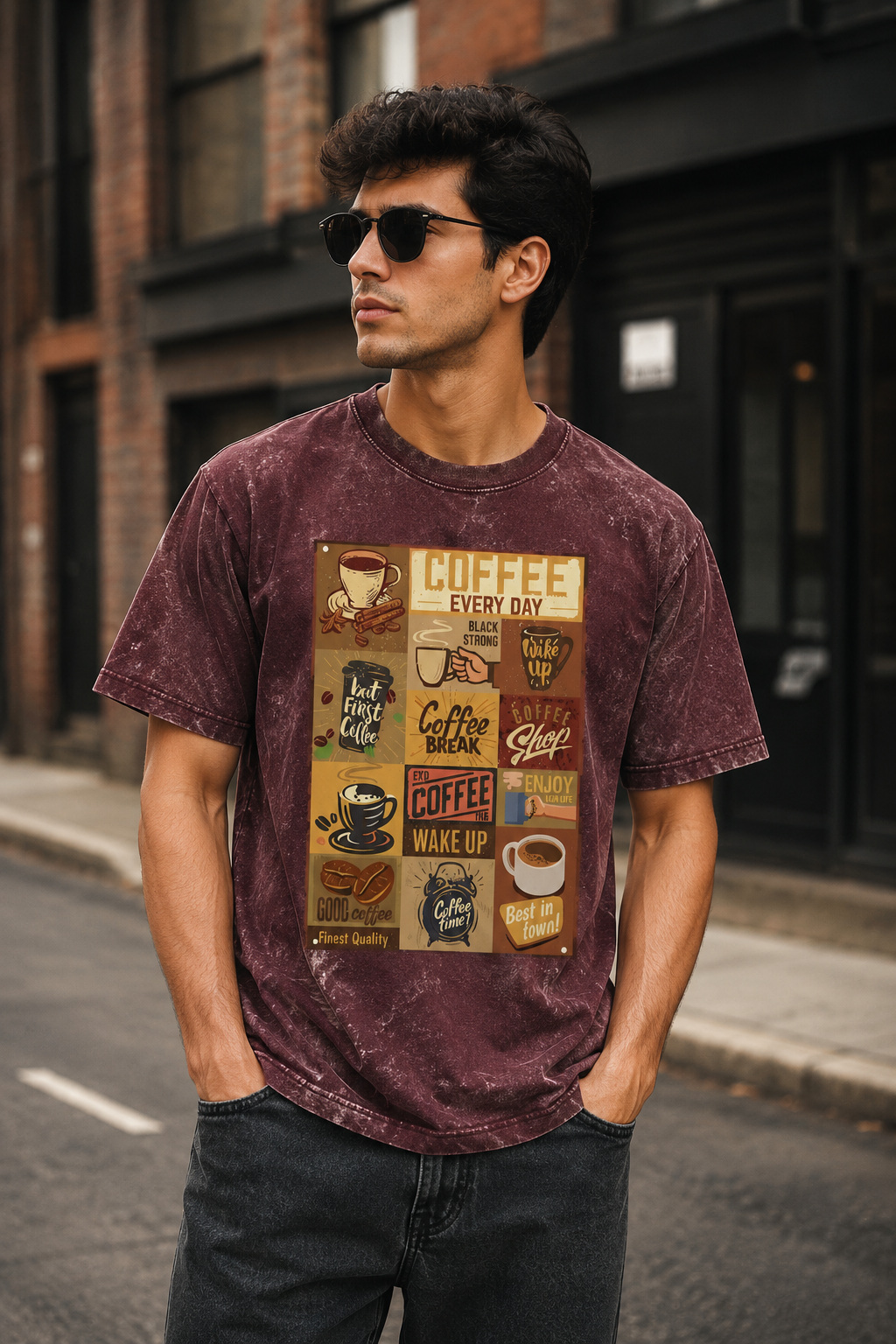 Men Acid Washed Oversized T-Shirt