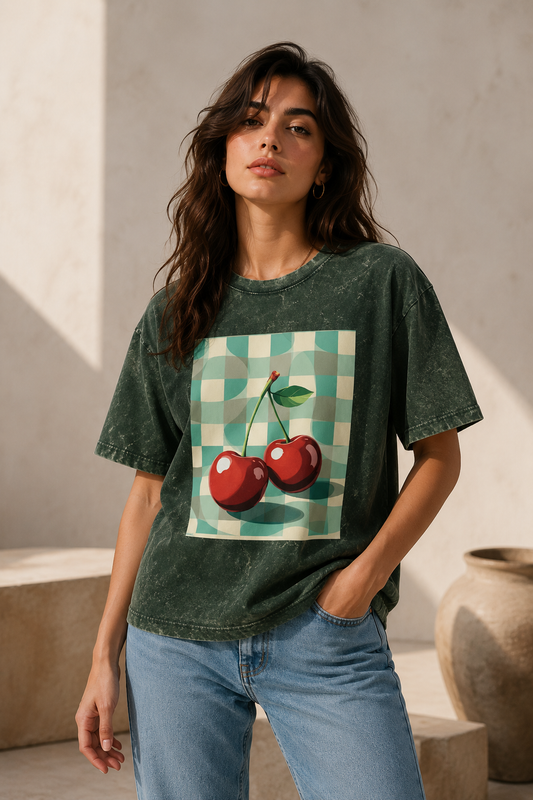 Women Acid Washed Oversized T-Shirt