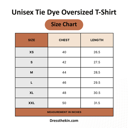 Unisex Tie Dye Oversized T-Shirt